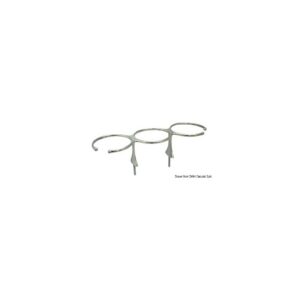 Porte-verre N. 3 verres AISI 316 avec vis
