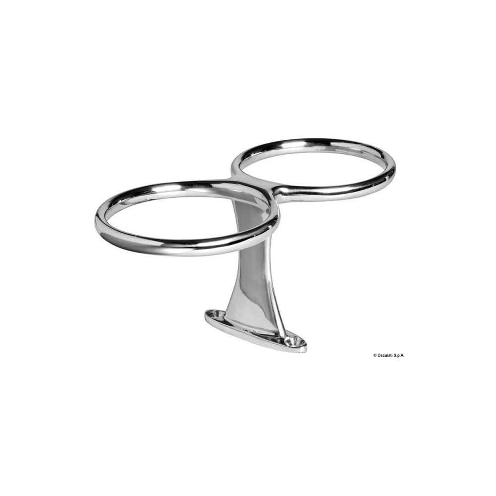 Porte-verre N. 1 verre AISI 316 avec vis