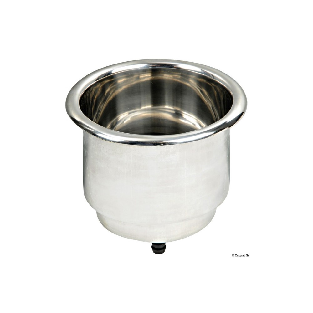 Porte-gobelet inox XL avec drainage, sans logo