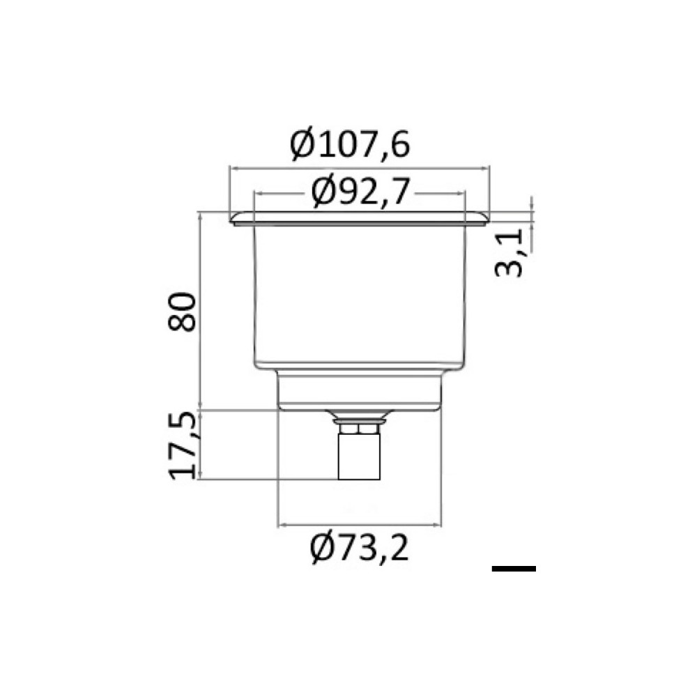 Porte-gobelet inox XL avec drainage, sans logo – Image 2
