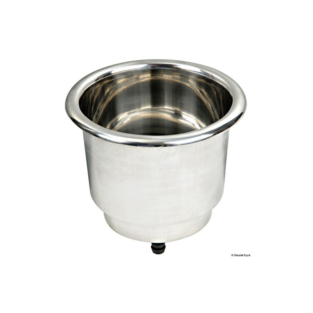 Porte-verre inox avec drainage