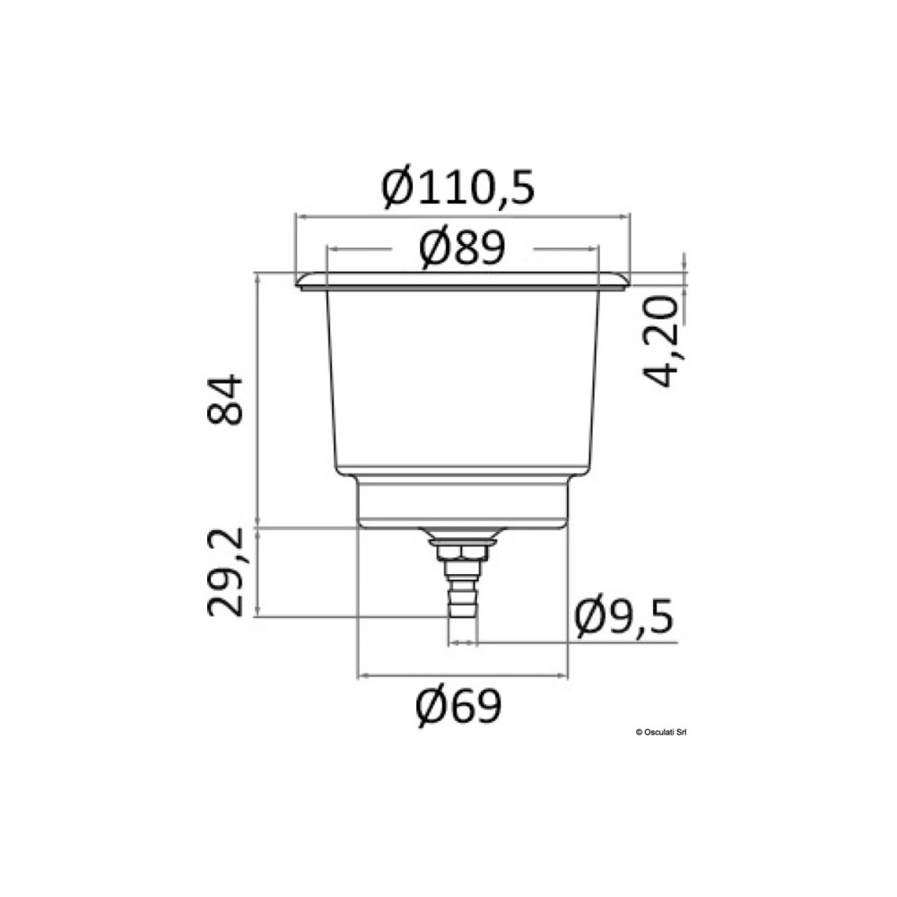 Porte-verre inox avec drainage – Image 2