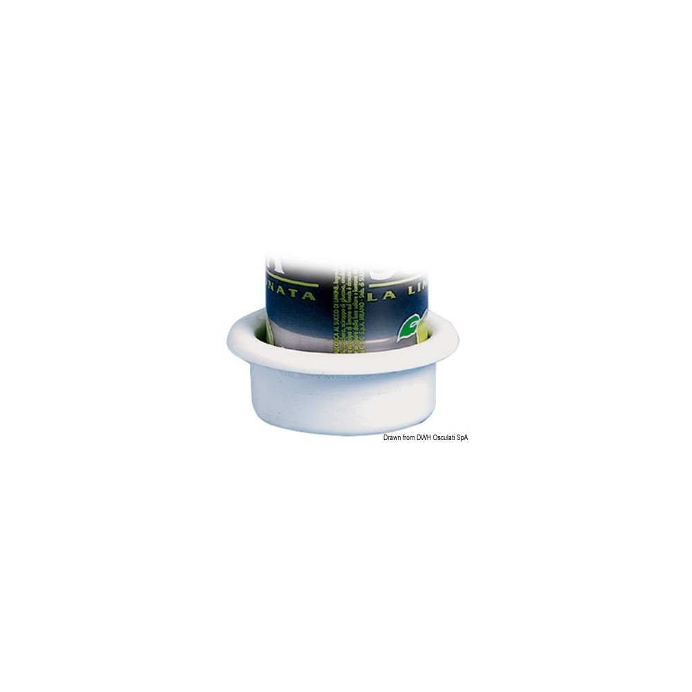 Porte-verres à encastrer ABS blanc Ø 75 mm