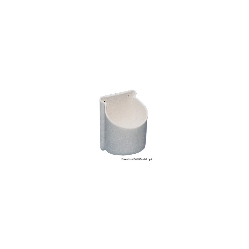 Porte-verres/canettes PVC blanc 100 mm Ø 72 mm