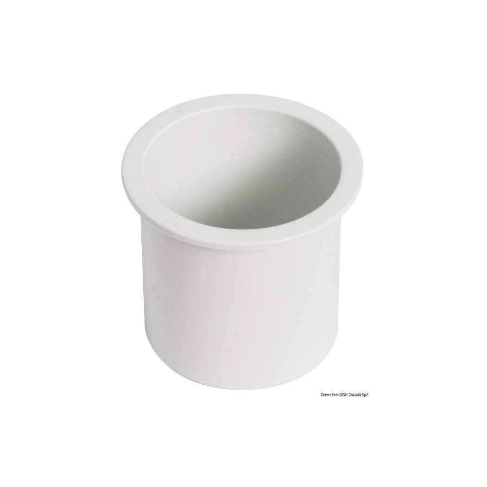 Porte-verres à encastrer ABS blanc