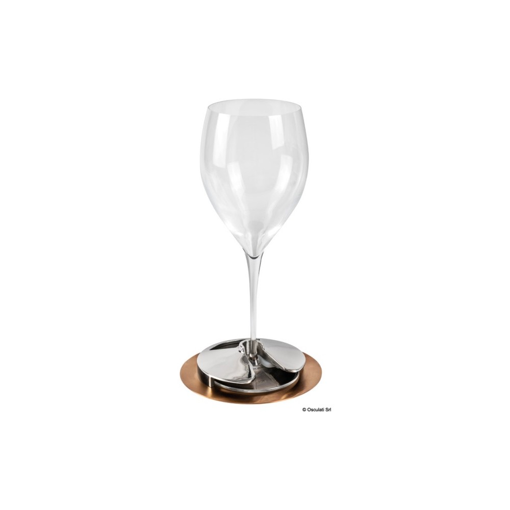 Porte-verres inox finition bronze