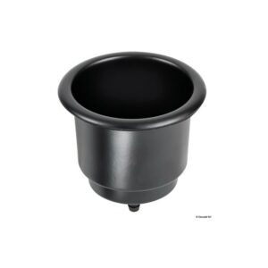 Porte-verre inox Delux noir avec trou de drainage