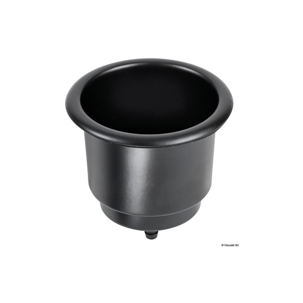Porte-verre inox Delux noir avec trou de drainage