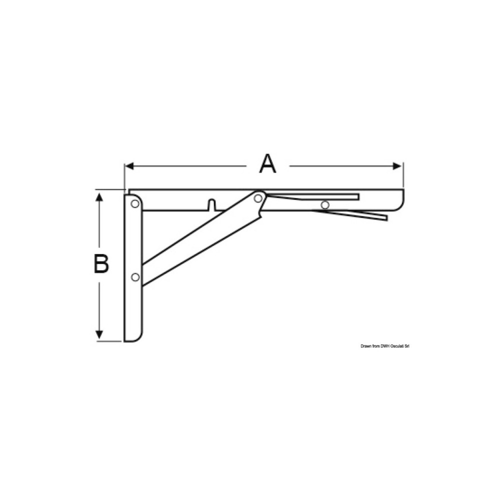 Bras pliant p. tables bras court 200 x 116 mm – Image 2