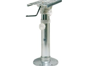 Support siège chariot pivotant base brill. 45-62cm pour bateau
