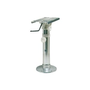 Support siège chariot pivotant base brill. 45-62cm pour bateau