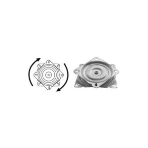Base tournante inox à friction p. siège 165x165 mm
