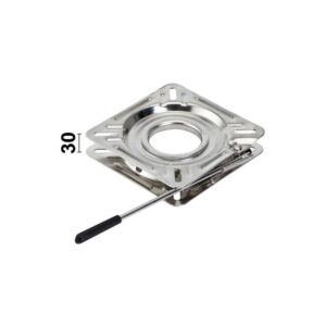 Base tournante inox à friction + blocage 172x172 mm