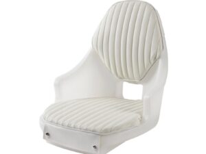 Coque Compact polyéthylène blanc avec coussins Inox 30 cm