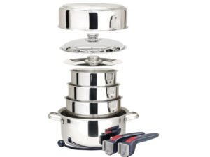 Casseroles empilables intérieur inox