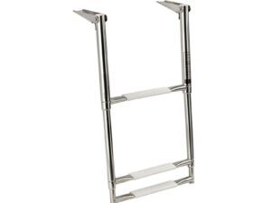 Echelle télescopique large AISI316 3 marches Inox AISI 316