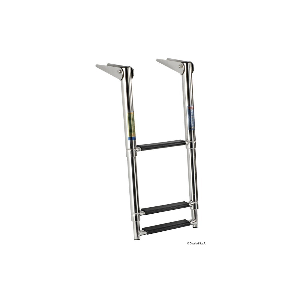 Echelle télescop. standard AISI316 noir 3 marches