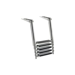 Echelle télescopique large AISI316 noir 5 marches