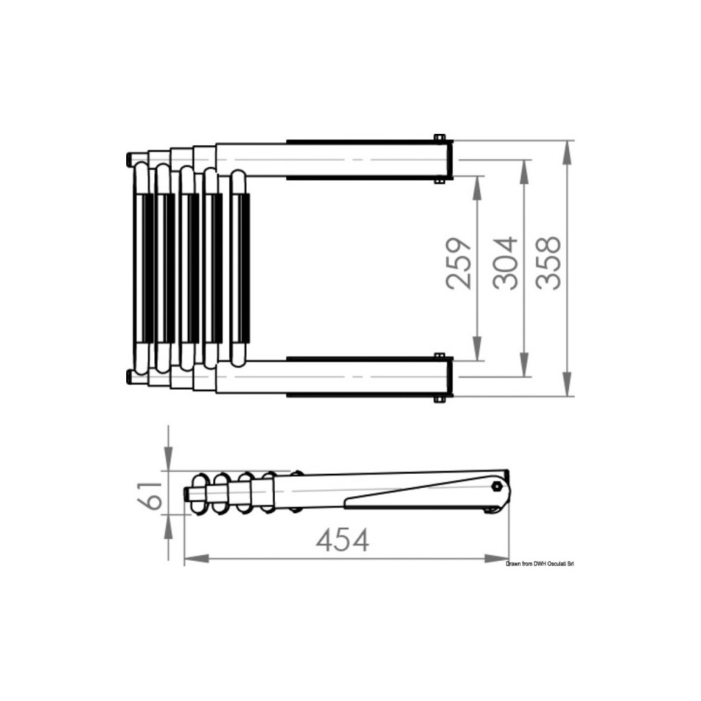 Echelle télescopique BIG pour passerelle 5 marches – Image 3