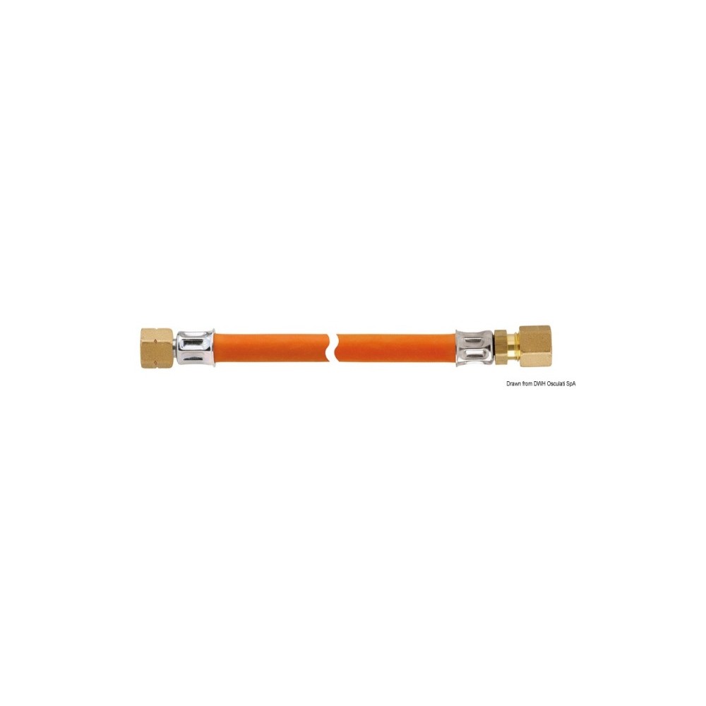 Tube G 1/4 LH x RVS 8 x 600 mm