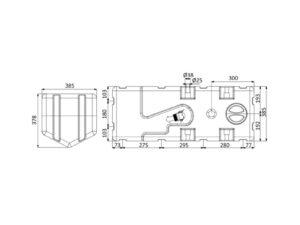 Réservoir eaux usées avec broyer 12 V 100 l