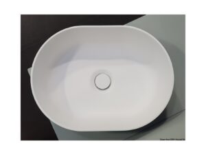 Evier à poser semi oval Ocritech blanc 350x260 mm