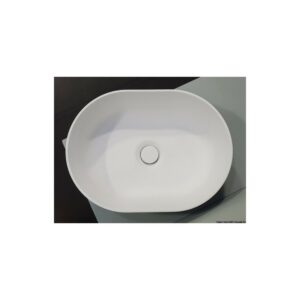 Evier à poser semi oval Ocritech blanc 350x260 mm