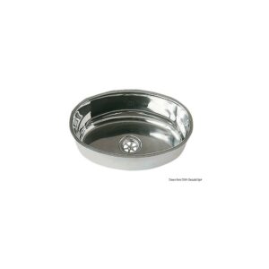 Evier ovale inox poli miroir 240x375 mm
