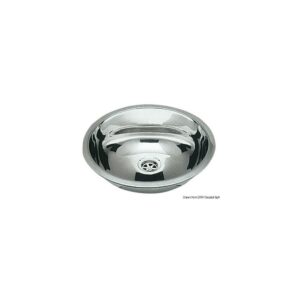 Evier ronde inox poli miroir 387 mm