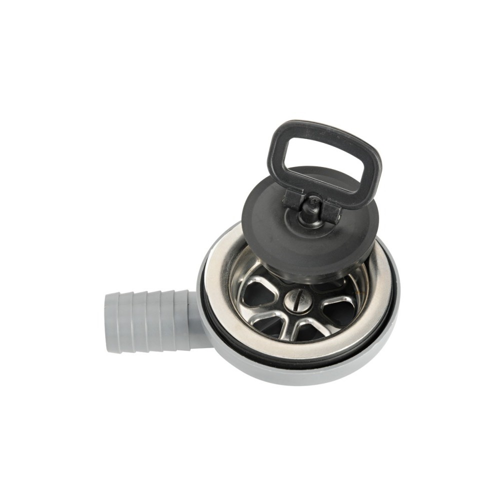 Bonde latérale 90° inox + moplen Ø 25 mm