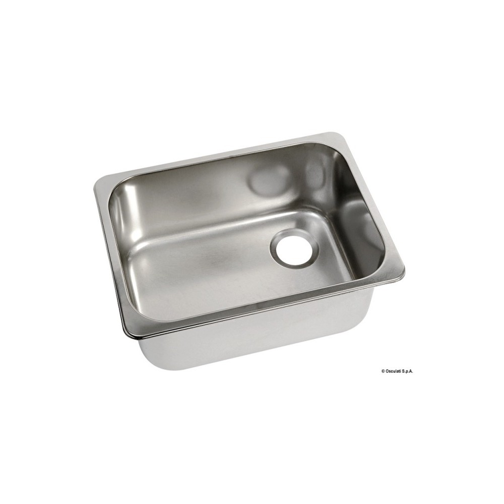 Evier rectangulaire inox 250x360x150 mm
