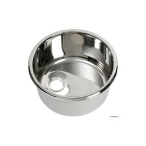 Evier rond inox poli miroir 330x180 mm