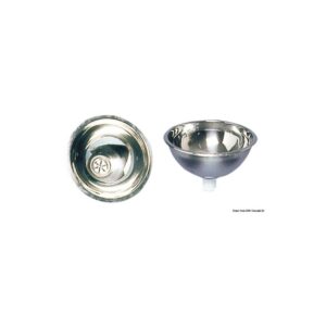 Vasque demi-ronde bain inox poli miroir 260x120 mm
