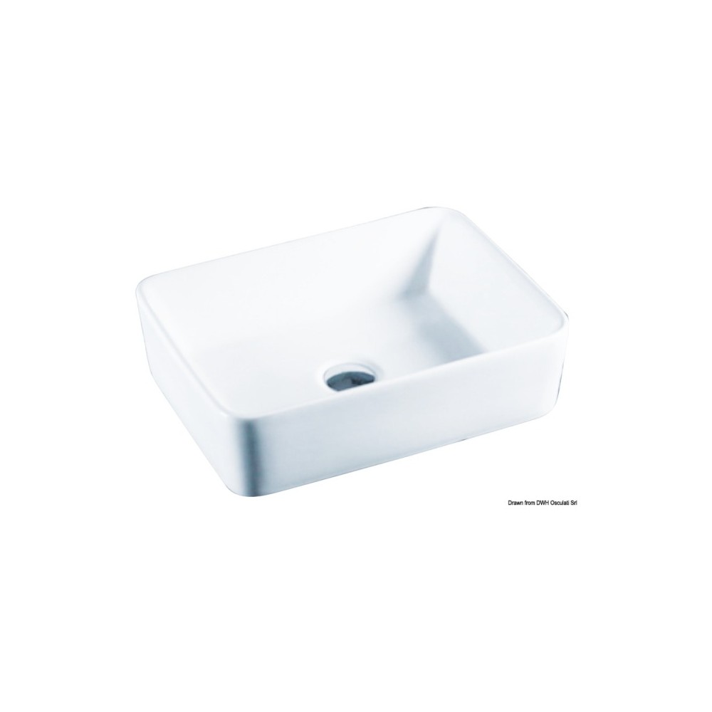 Evier céramique blanche Square 400x300x130mm – Image 2