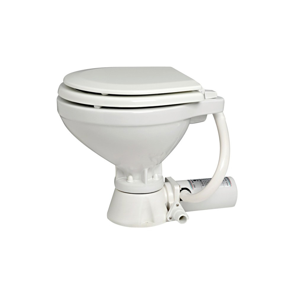 WC électrique compact siège bois 24 V