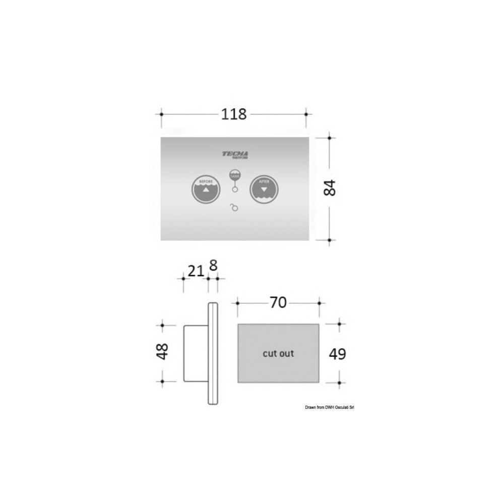 Tableau commande SFT pour WC électriques TECMA – Image 2