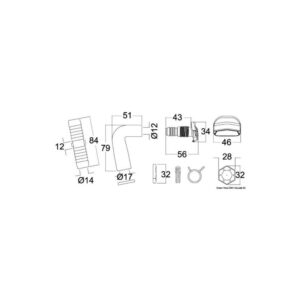 Kit admission eau propre blanc TECMA