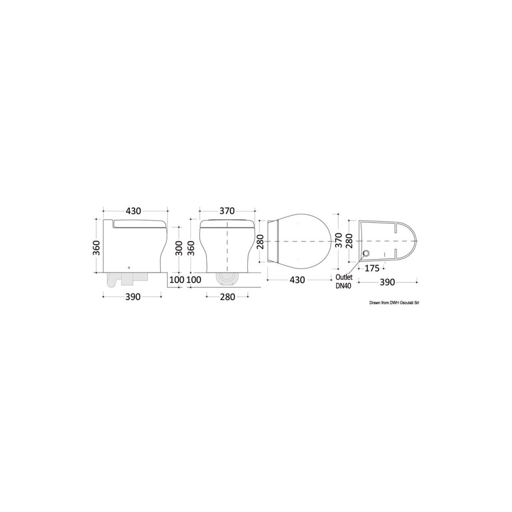 WC électrique TECMA Elegance Short 2G 24V Deep Bowl dessous plancher – Image 3