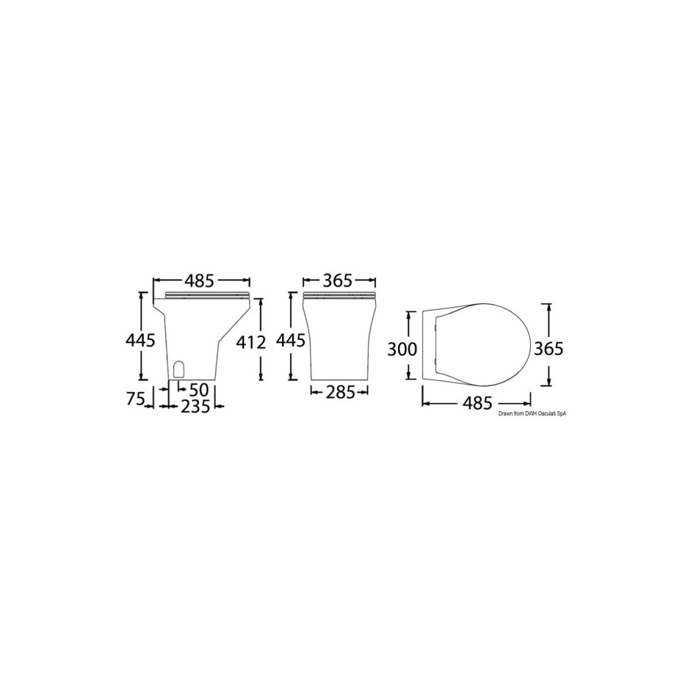 WC électrique TECMA Compass High 12 V – Image 2