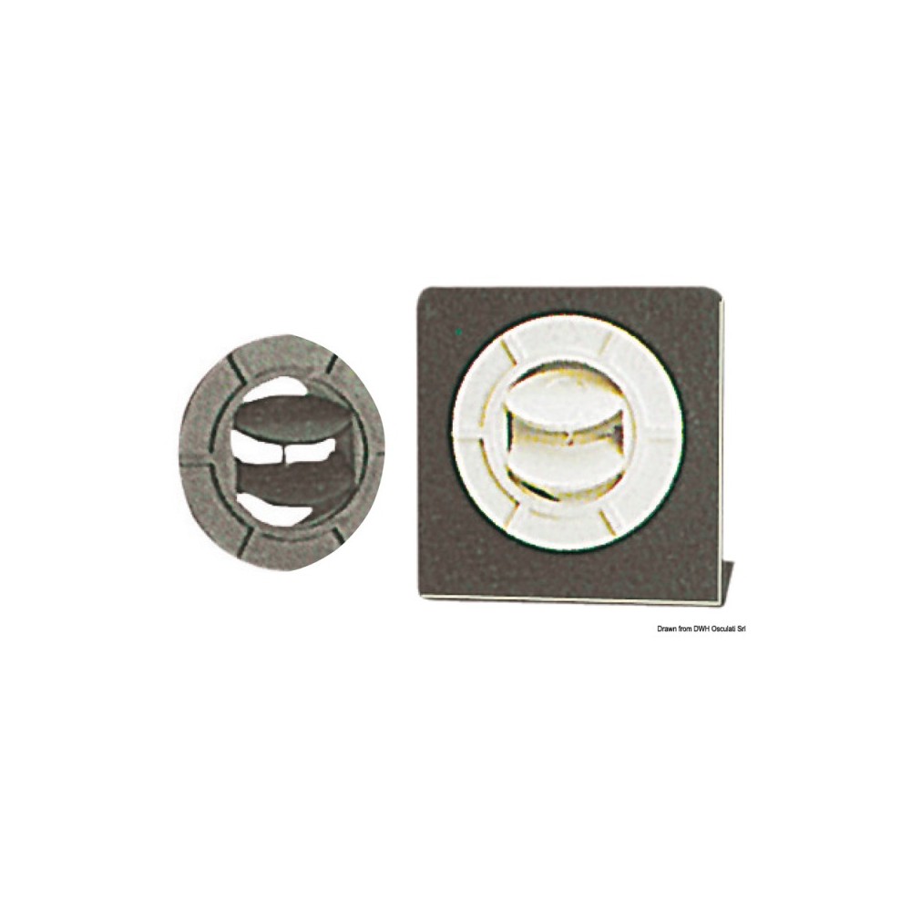 Sortie d'air orientable noire Ø 75 mm