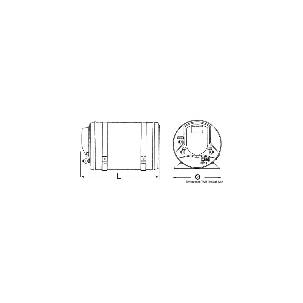 Chauffe-eau ISOTEMP Indel Webasto Marine 16 l – Image 3