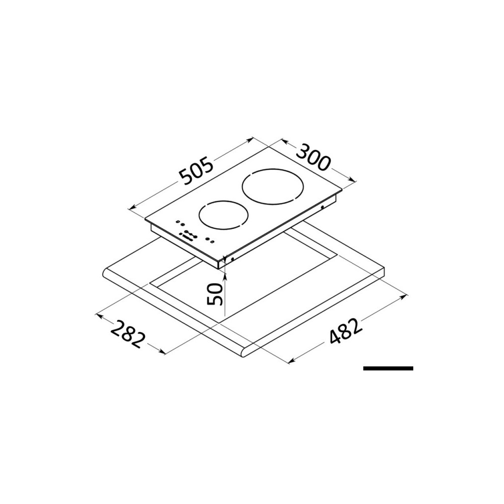 Plan de cuisson vitrocéramique 2 feux – Image 2