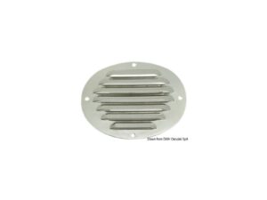 Grille aération ovale inox poli 116 x 128 mm