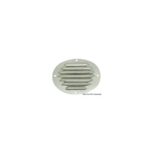 Grille aération ovale inox poli 116 x 128 mm