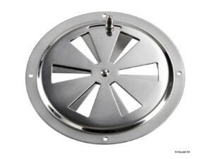 Aérateur circul. inox poli miroir 102mm +moustiqu.