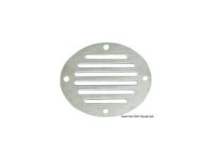 Prise air circulaire inox poli miroir Ø 83 mm
