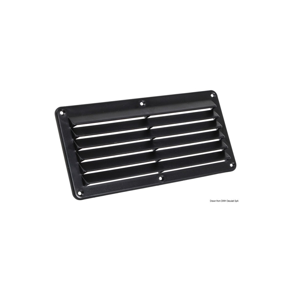 Prise air nylon noir 125x260 mm