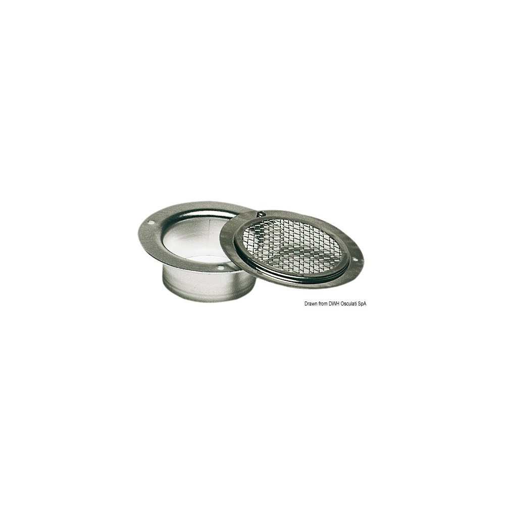 Grille inox entrée/sortie air 58 mm