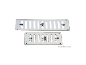 Prise air inox poli 152x76 mm + moustiquaire