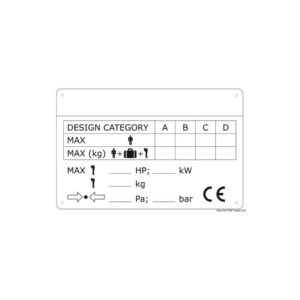 Plaque CE identification bateaux p.hors-bord